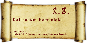 Kellerman Bernadett névjegykártya